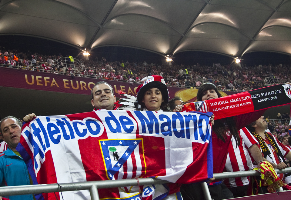 Atlético fans at Wanda Metropolitano